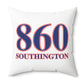 860 Southington Red, White & Blue Spun Polyester Square Pillow