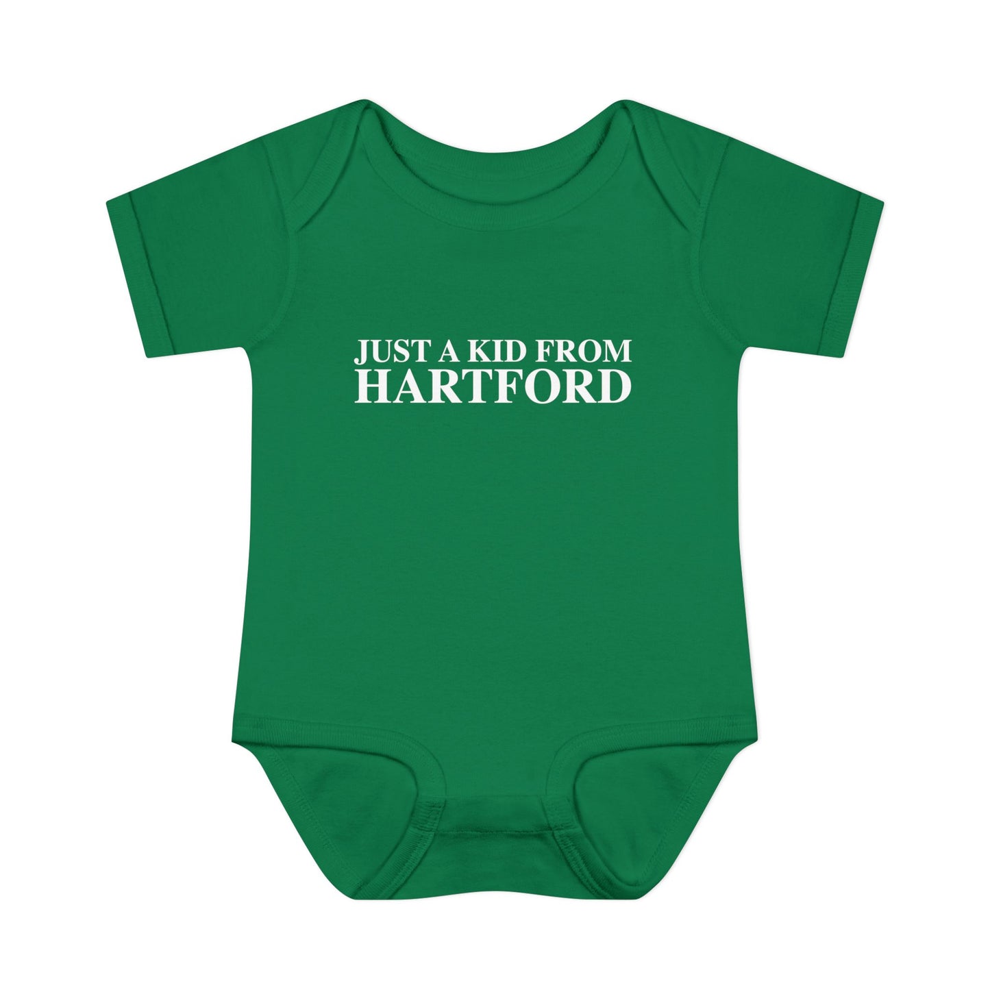 Just a kid from Hartford Infant Baby Rib Bodysuit