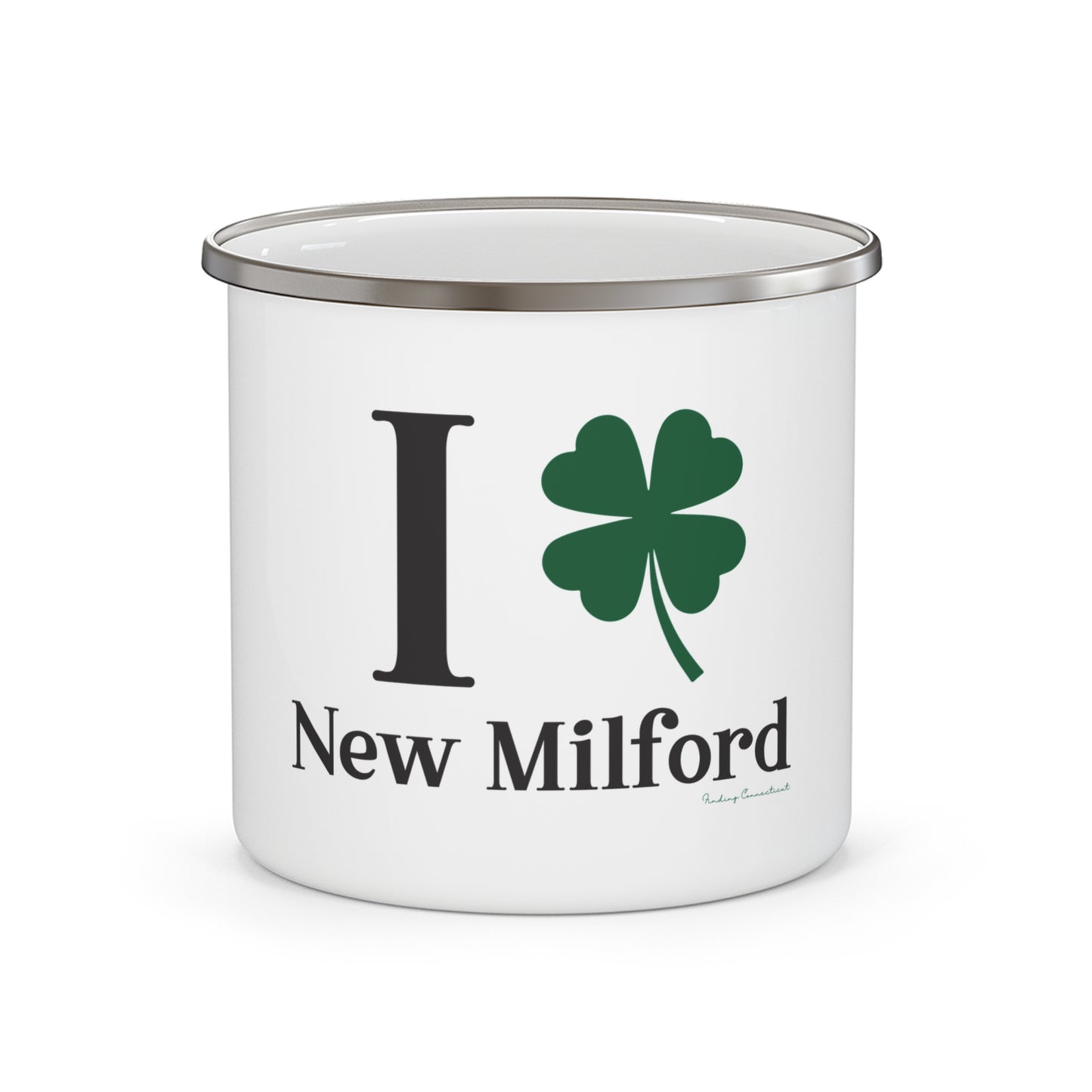 I Clover New Milford Enamel Camping Mug