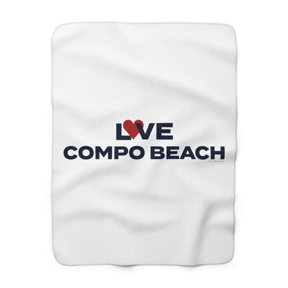 Love Compo Beach Sherpa Fleece Blanket