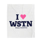 I Heart WSTN Velveteen Plush Blanket