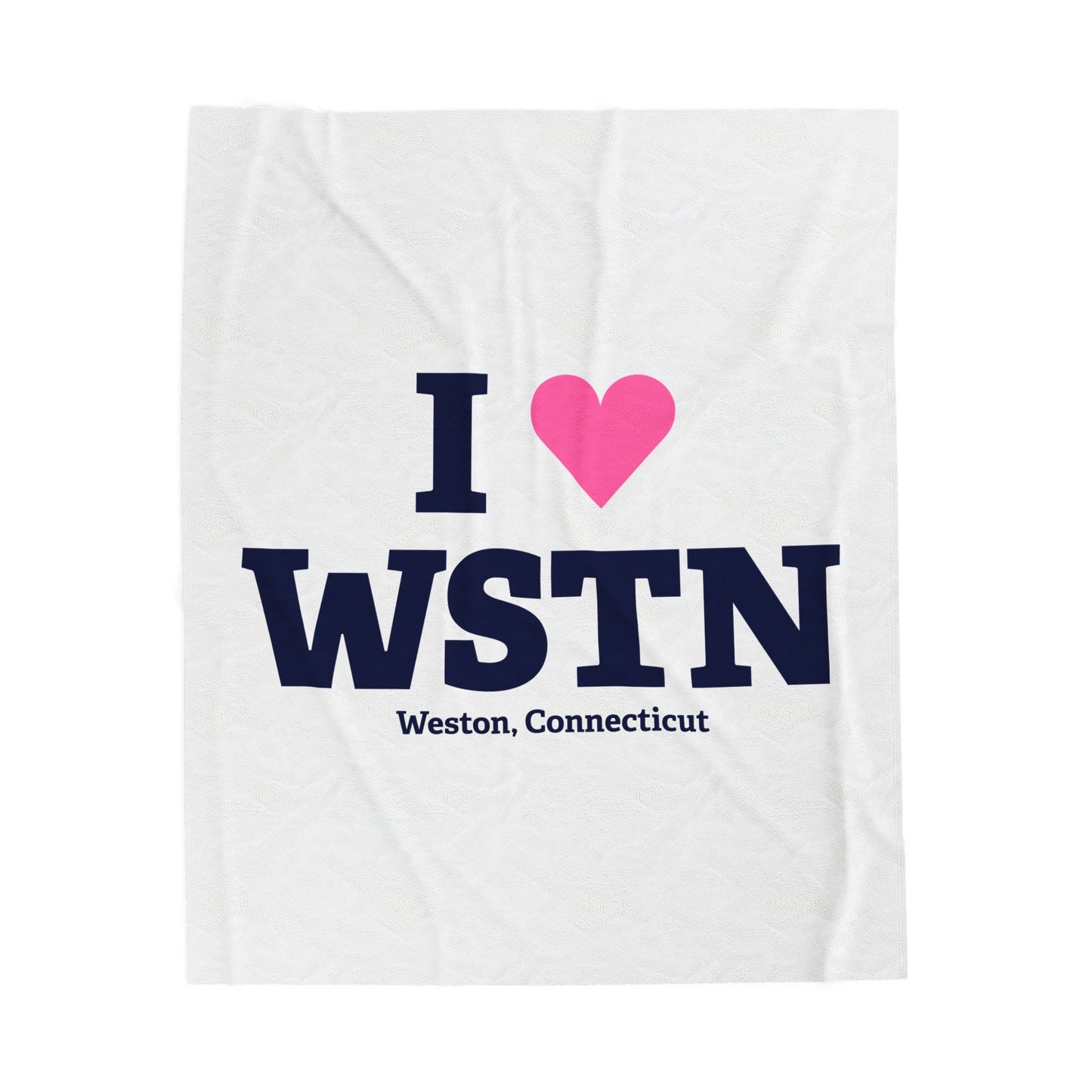 I Heart WSTN Velveteen Plush Blanket