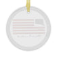 Tolland Connecticut Flag Glass Ornaments
