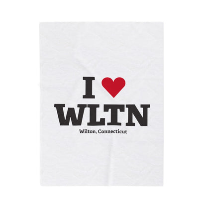 I Heart WLTN Velveteen Plush Blanket