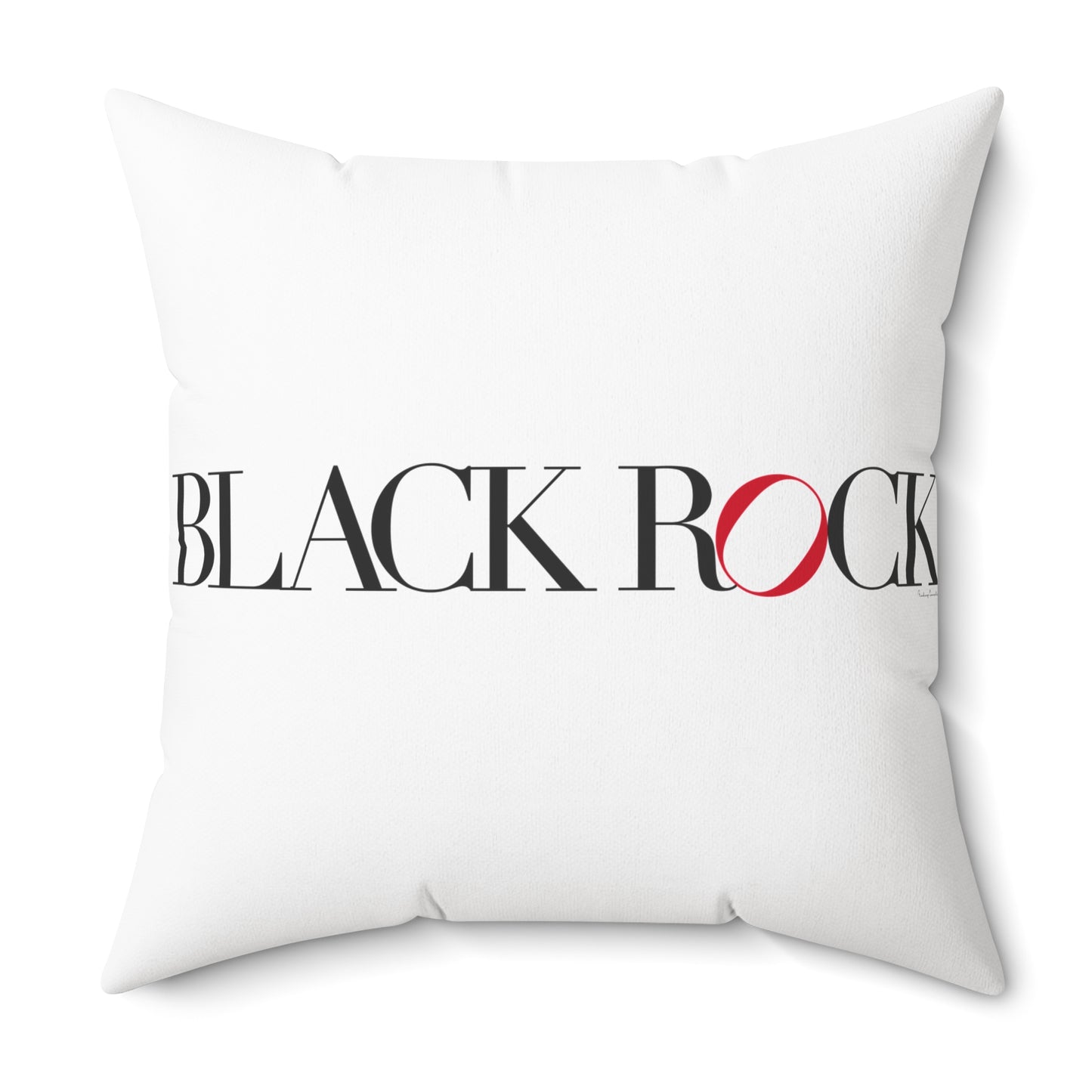 41 Tilt Black Rock Spun Polyester Square Pillow
