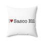 I Heart Sasco Hill. Spun Polyester Square Pillow