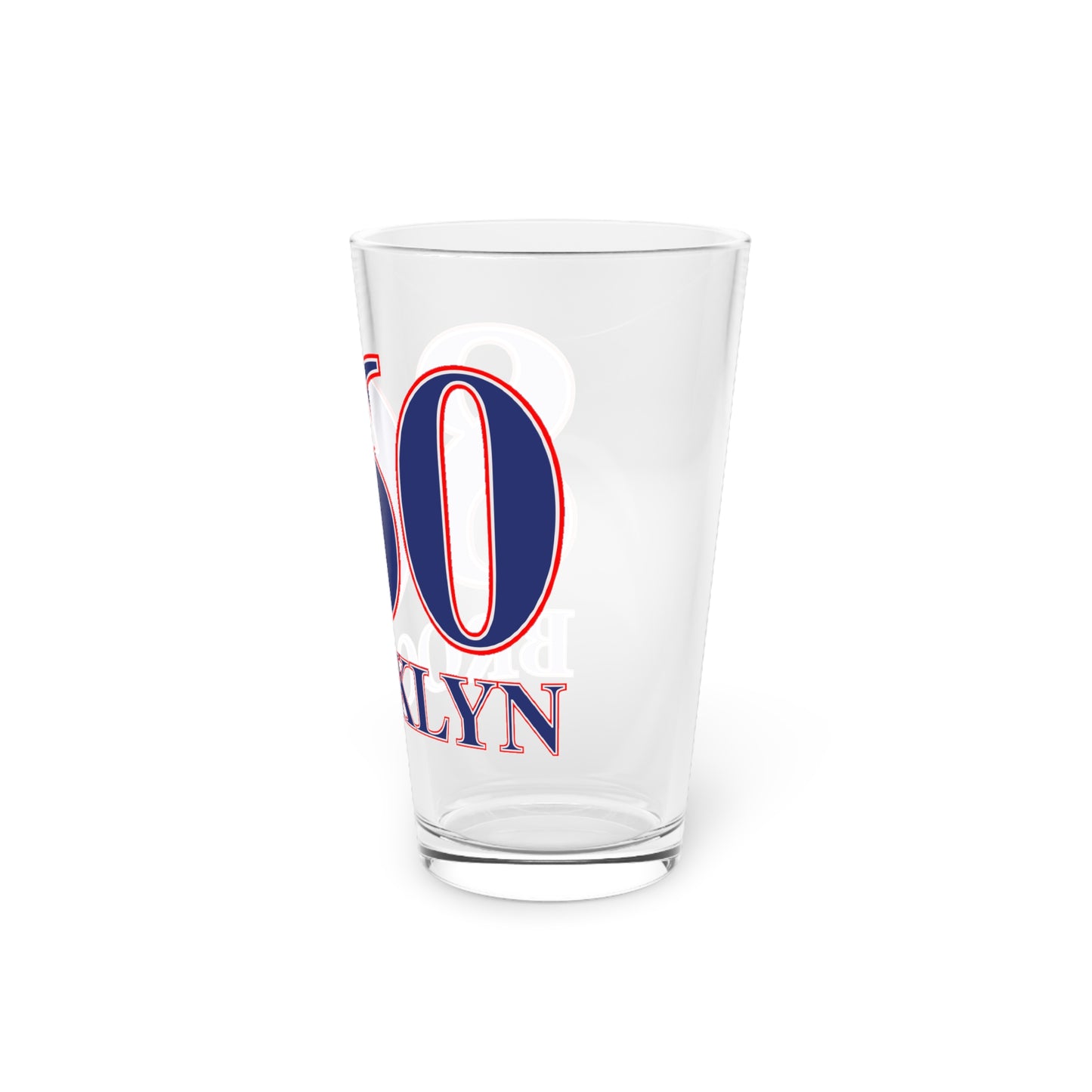 860 Brooklyn Red, White & Blue Pint Glass, 16oz