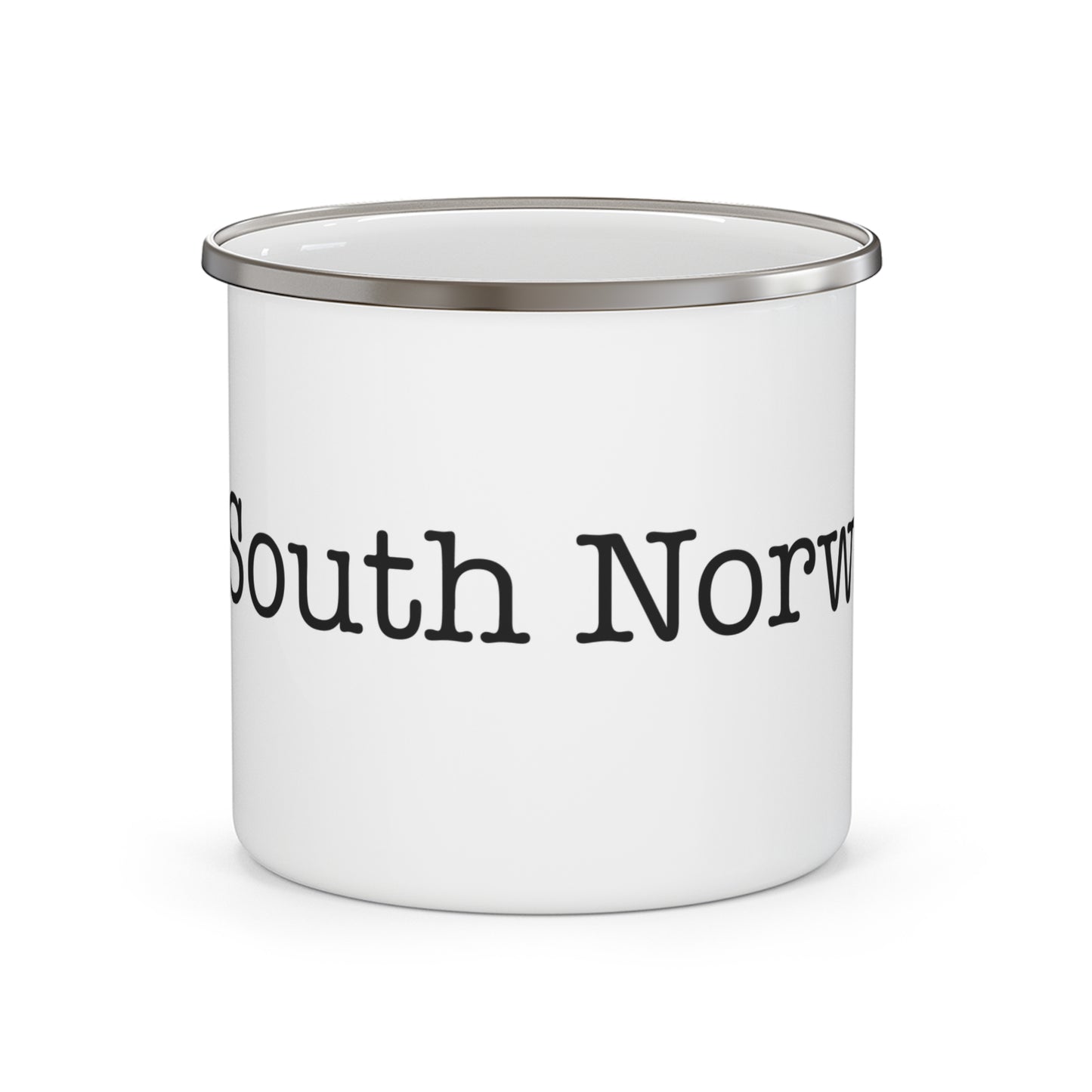 I Heart South Norwalk. Enamel Camping Mug