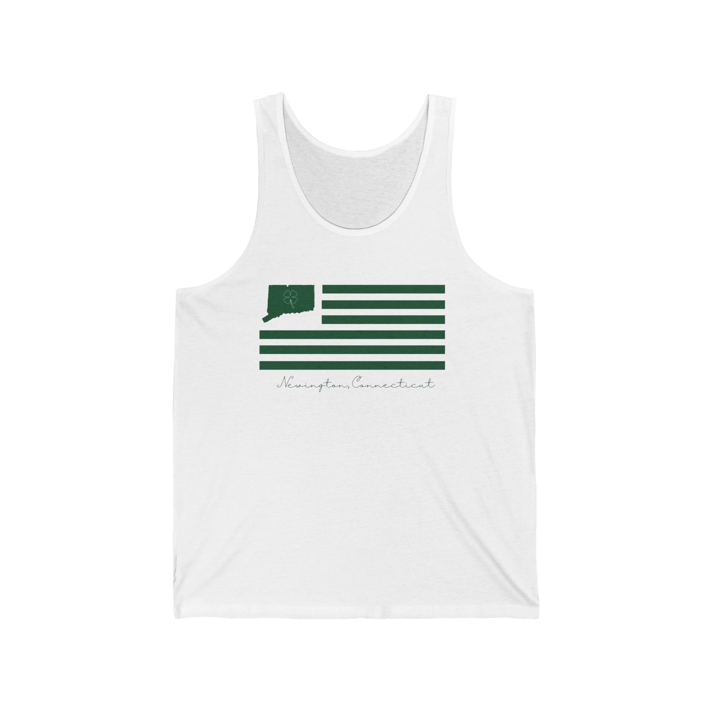 Newington Connecticut St Patrick’s Day Flag Unisex Jersey Tank Top