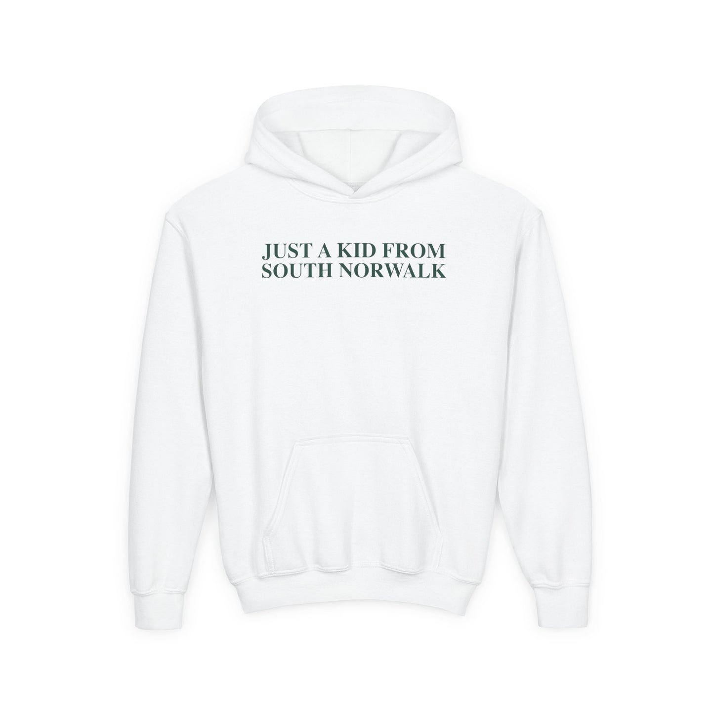 Just a kid from South Norwalk Youth Heavy Blend Hooded Sweatshirt