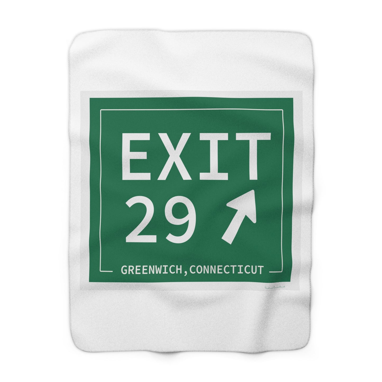 Vintage Exit 29 Merritt Parkway Sign Sherpa Fleece Blanket