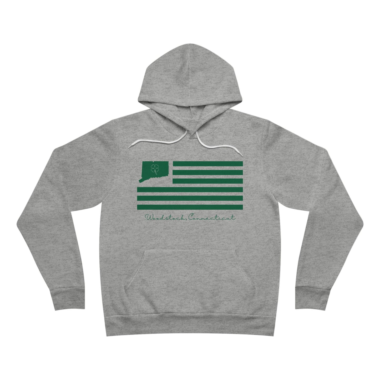 Woodstock Connecticut St. Patrick’s Day Flag Unisex Sponge Fleece Pullover Hoodie