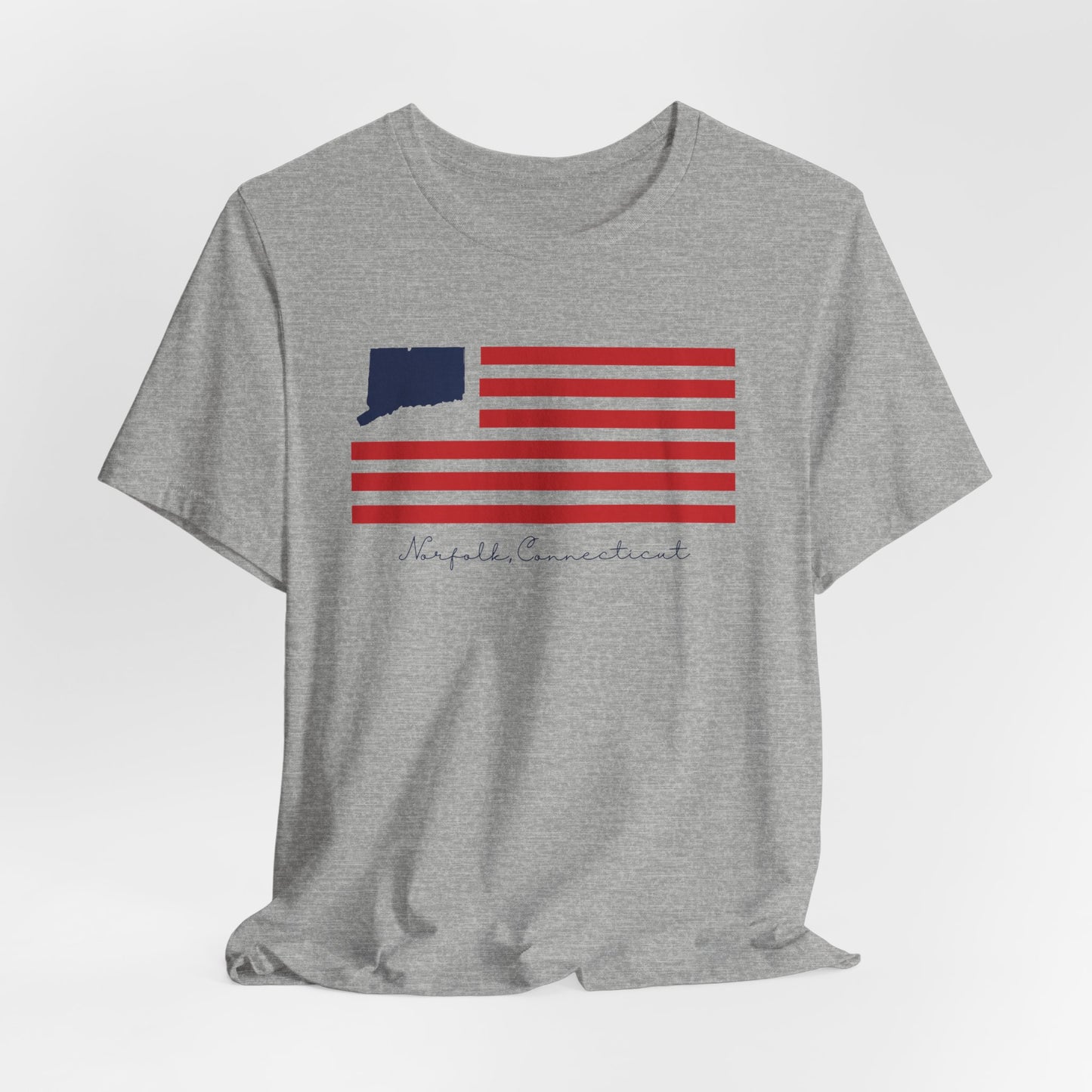 Norfolk Connecticut Flag Unisex Jersey Short Sleeve T-Shirt
