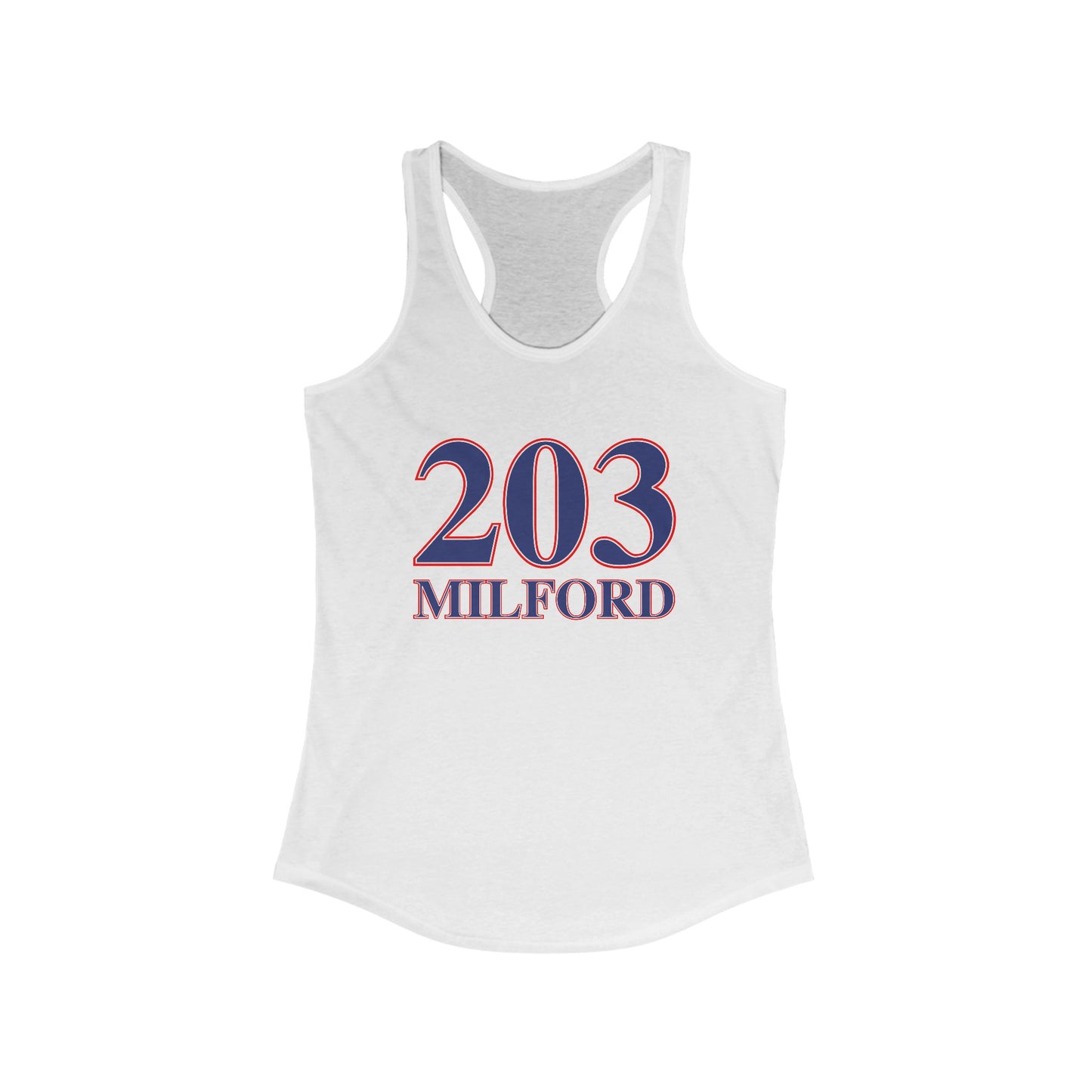 203 Milford Red White & Blue Women's Ideal Racerback Tank Top