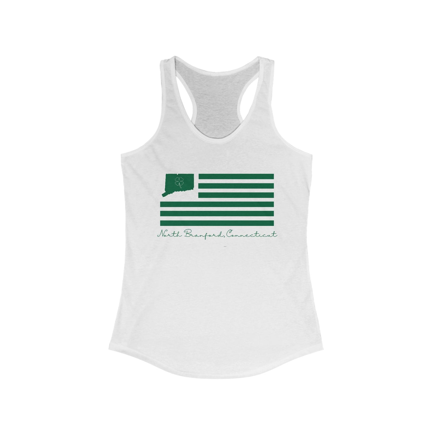 North Branford Connecticut St. Patrick’s Day Flag Women's Ideal Racerback Tank Top