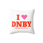 I Heart DNBY Spun Polyester Square Pillow