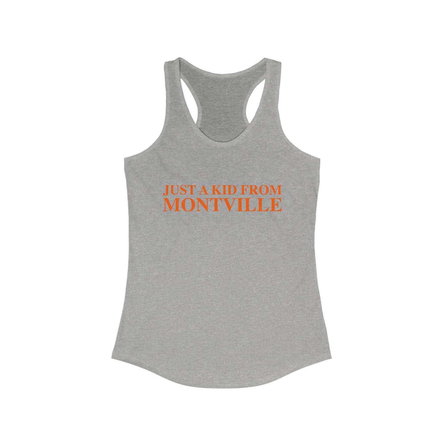 Just a kid from Montville Women's Ideal Racerback Tank Top
