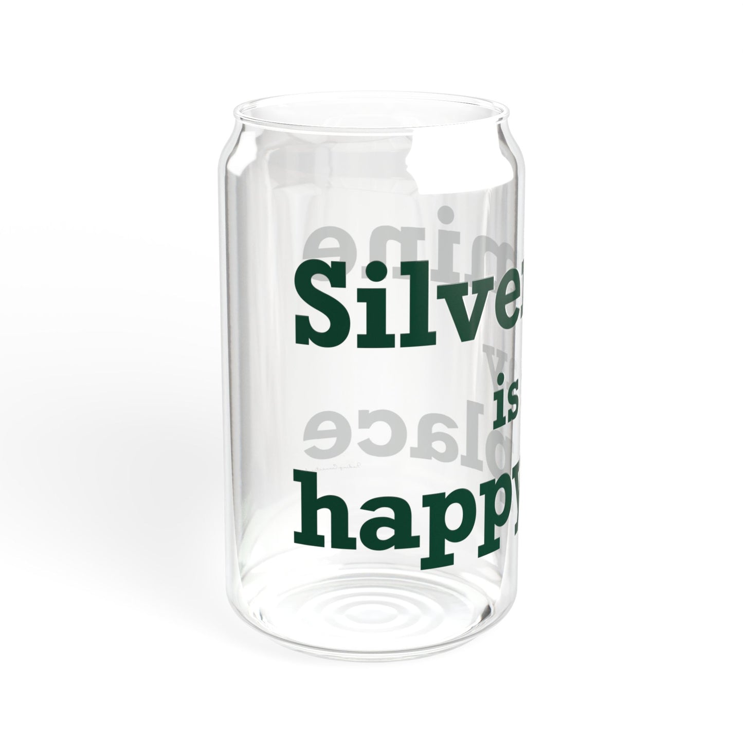 Silvermine is My Happy Place Sipper Glass, 16oz