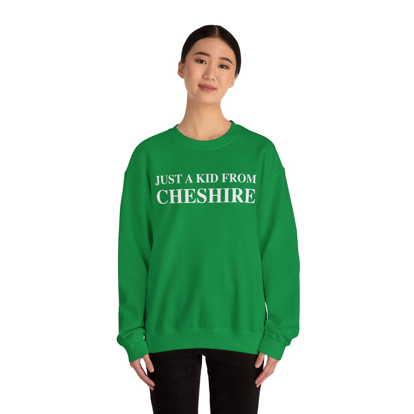 Just a kid from Cheshire Unisex Heavy Blend™ Crewneck Sweatshirt