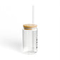 Stratfield Vision Glass Can with Straw and Lid, 16oz