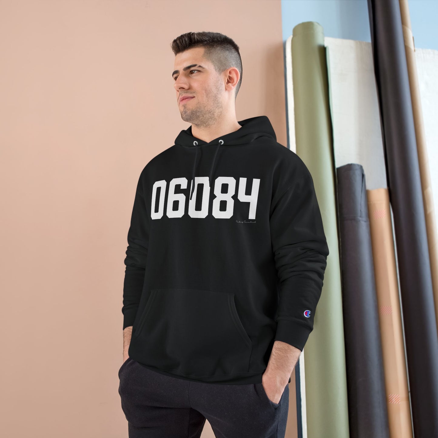 06084 Tolland CT Zip Code Champion Hoodie