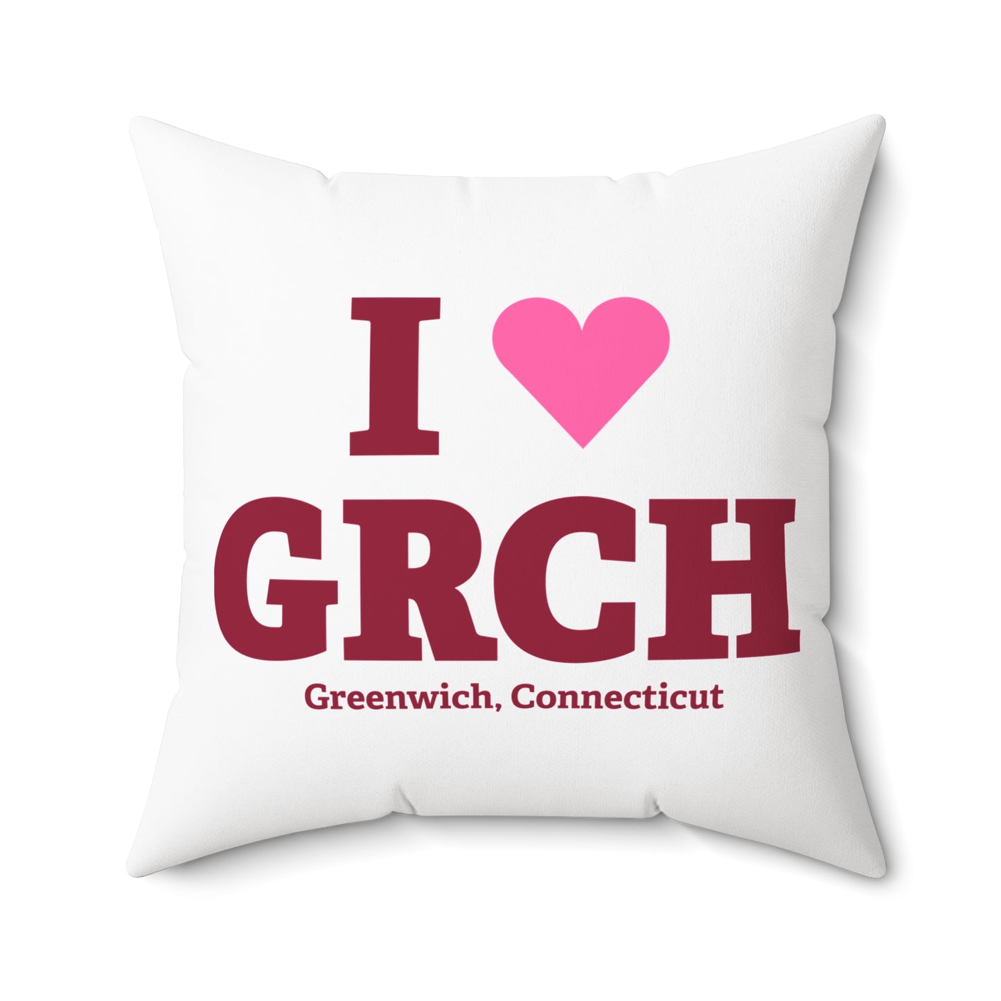 I Heart GRCH Spun Polyester Square Pillow