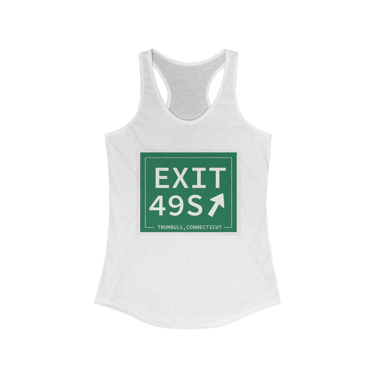 Vintage Exit 49S  Merritt Parkway SignWomen's Ideal Racerback Tank Top