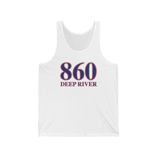 860 Deep River Red White & Blue Unisex Jersey Tank Top