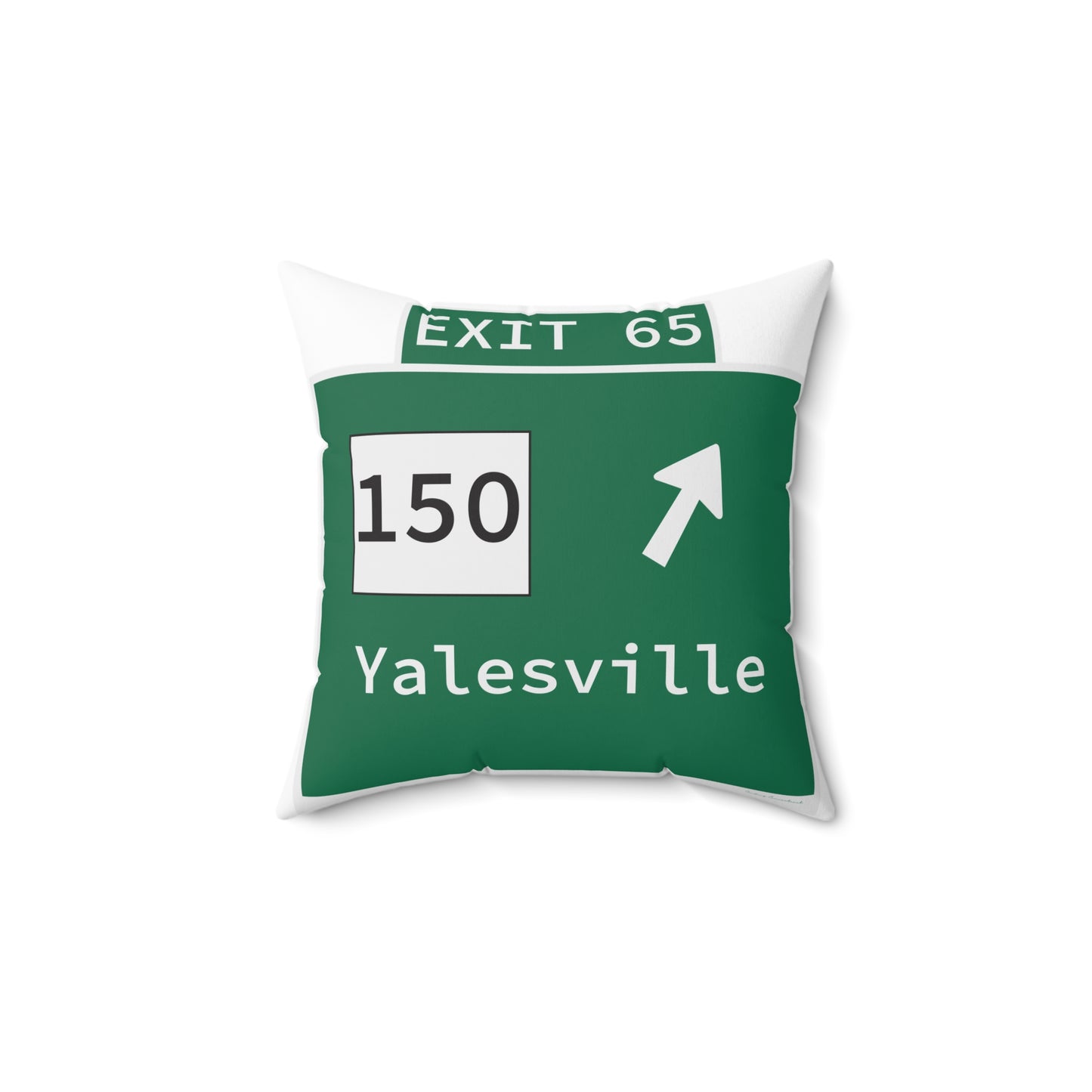 Vintage WCP Exit 65 Sign Spun Polyester Square Pillow
