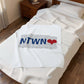 Newtown Love Velveteen Plush Blanket