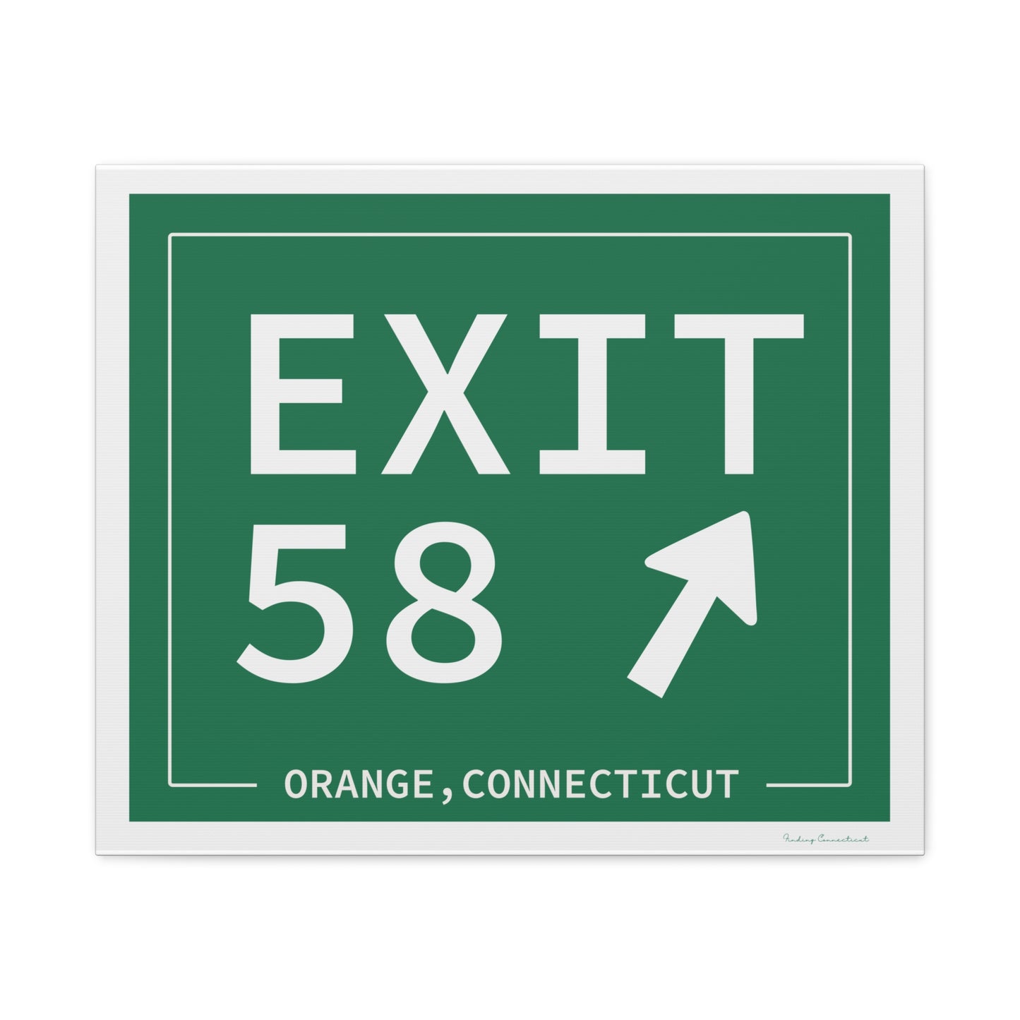 Vintage Exit 58 WCP Sign Matte Canvas, Stretched, 1.25"