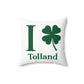 I Clover Tolland Spun Polyester Square Pillow