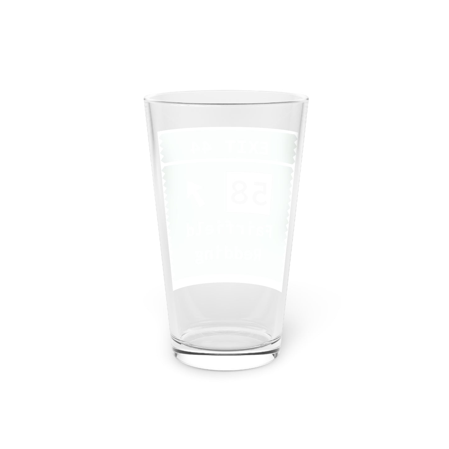 Vintage Merritt Parkway Exit 44 Sign Pint Glass, 16oz