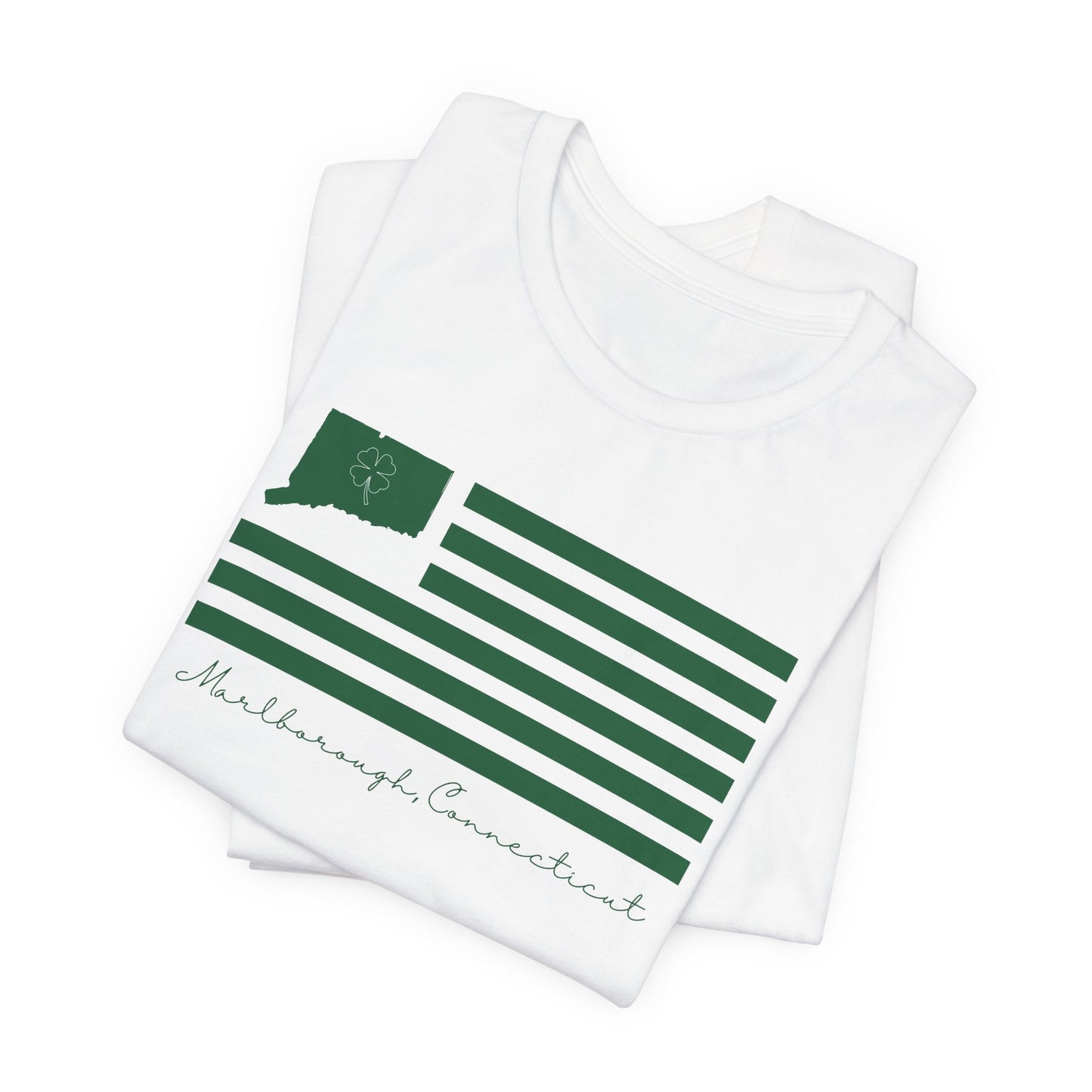 Marlborough Connecticut St. Patrick’s Day Flag Unisex Jersey Short Sleeve T-Shirt