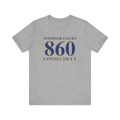 Windsor Locks 860 Connecticut Unisex Jersey Short Sleeve T-Shirt