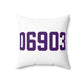 06903 Stamford Connecticut Zip Code Spun Polyester Square Pillow