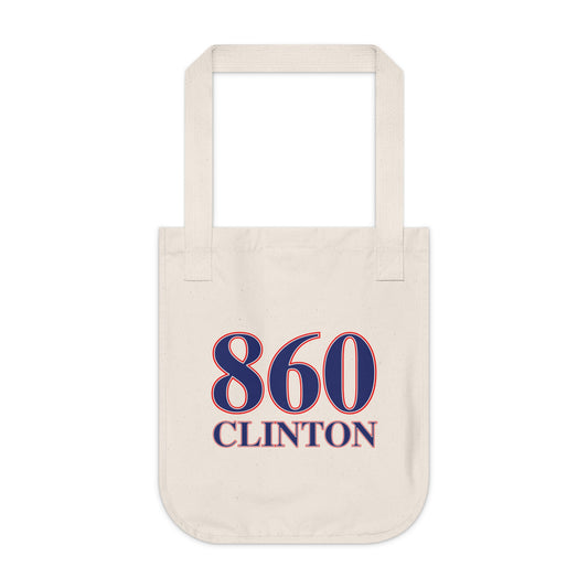 860 Clinton Red, White & Blue Organic Canvas Tote Bag