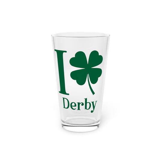 I Clover Derby Pint Glass, 16oz