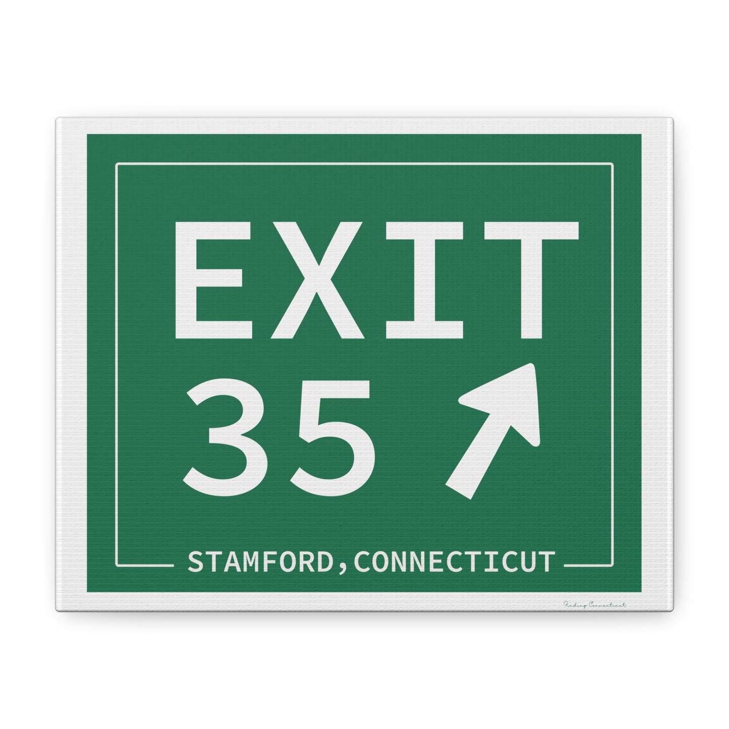 Vintage Exit 35 Merritt Parkway Sign Matte Canvas, Stretched, 1.25"