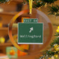 Vintage WCP Exit 64 Sign Glass Ornaments