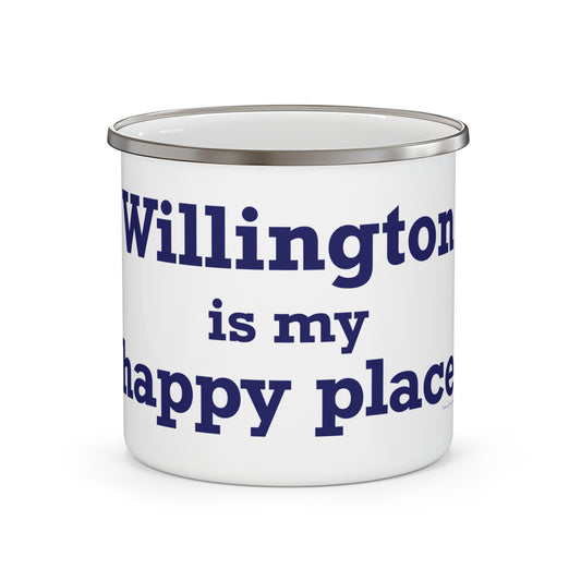 Willington is My Happy Place Enamel Camping Mug