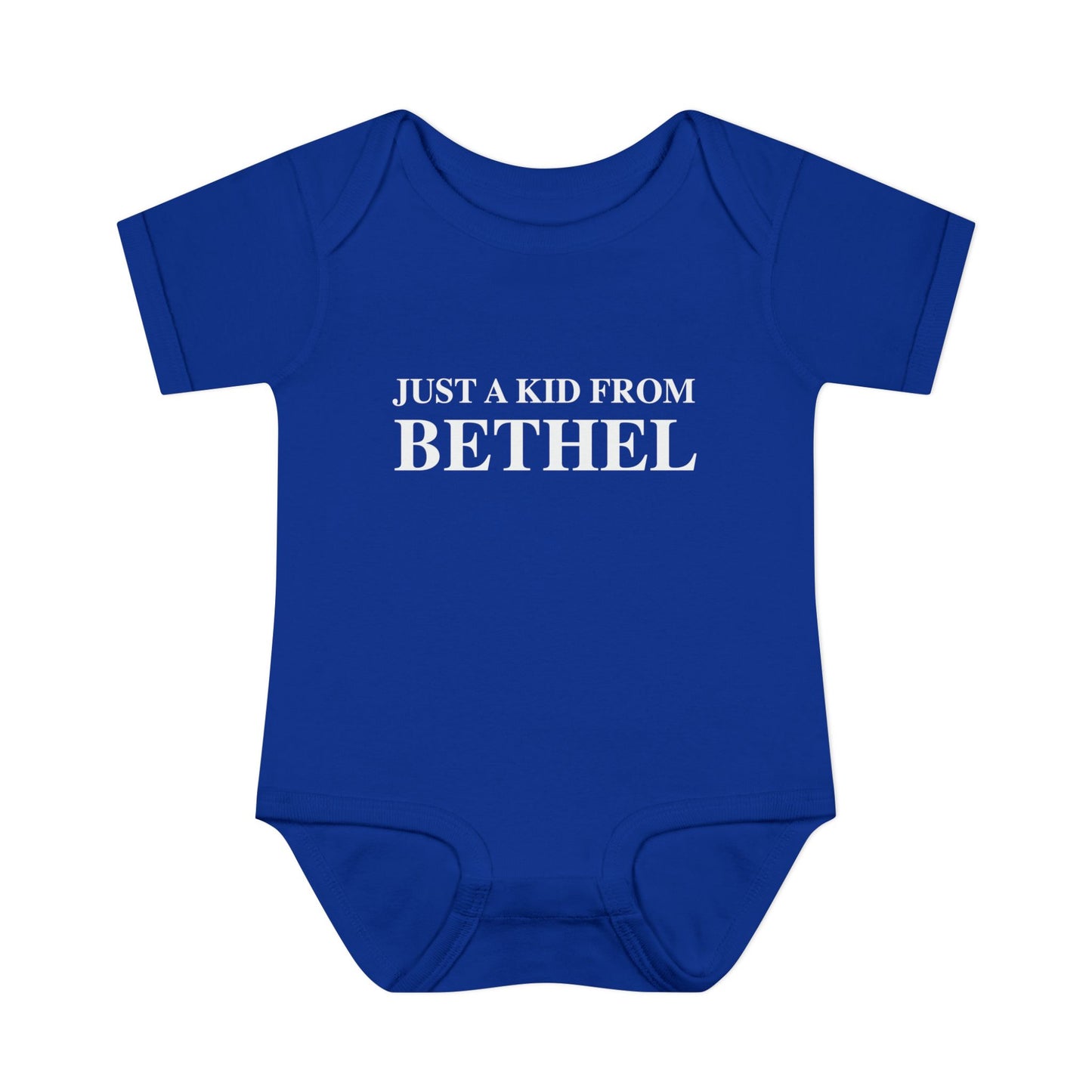 Just a kid from Bethel Infant Baby Rib Bodysuit