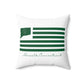 Norwalk Connecticut St. Patrick's Day Flag Spun Polyester Square Pillow