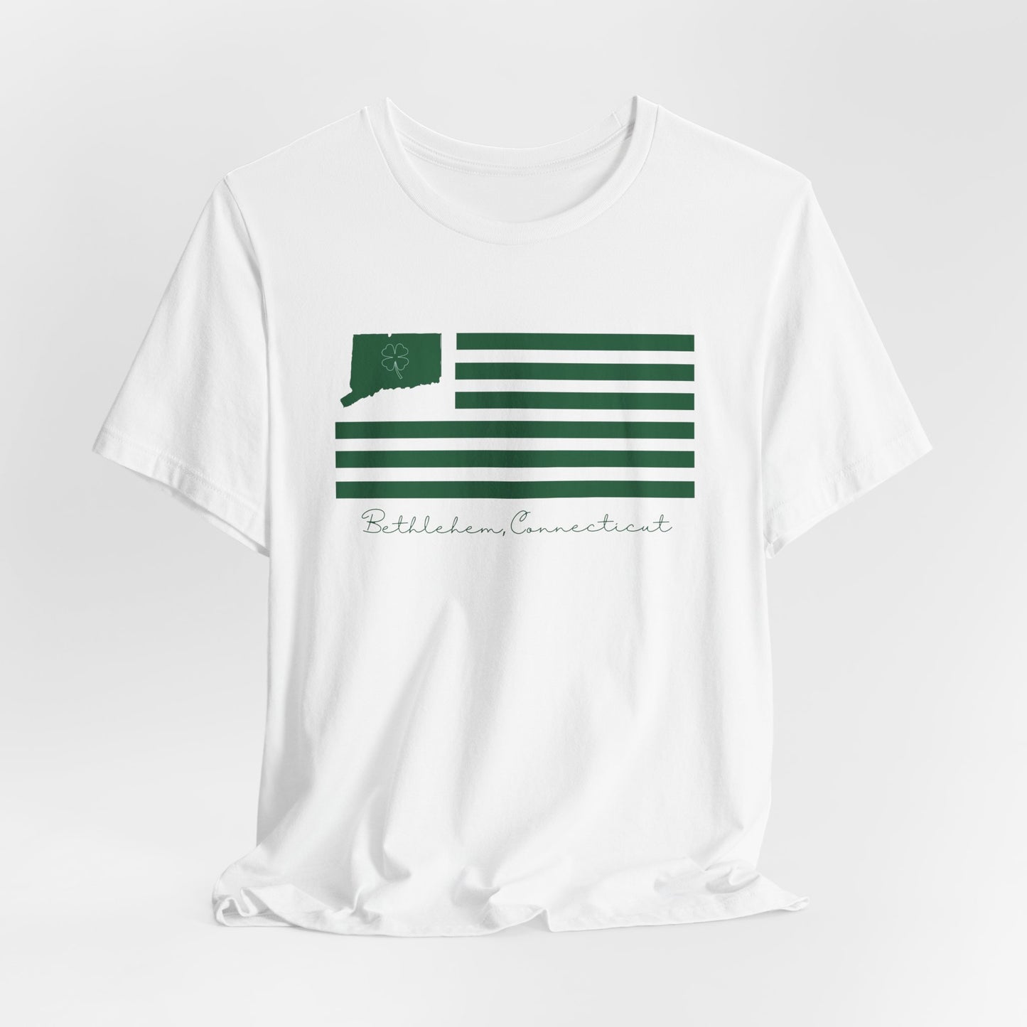 Bethlehem Connecticut St. Patrick’s Day Flag Unisex Jersey Short Sleeve T-Shirt