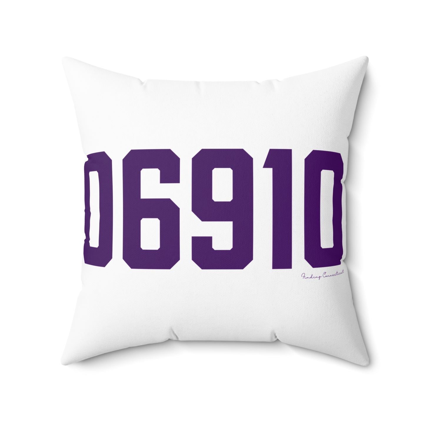 06910 Stamford Connecticut Zip Code Spun Polyester Square Pillow