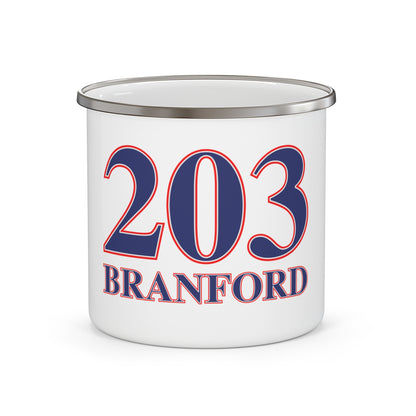 203 Branford Red White & BlueEnamel Camping Mug