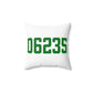 06235 Chaplin Connecticut Zip Code Spun Polyester Square Pillow