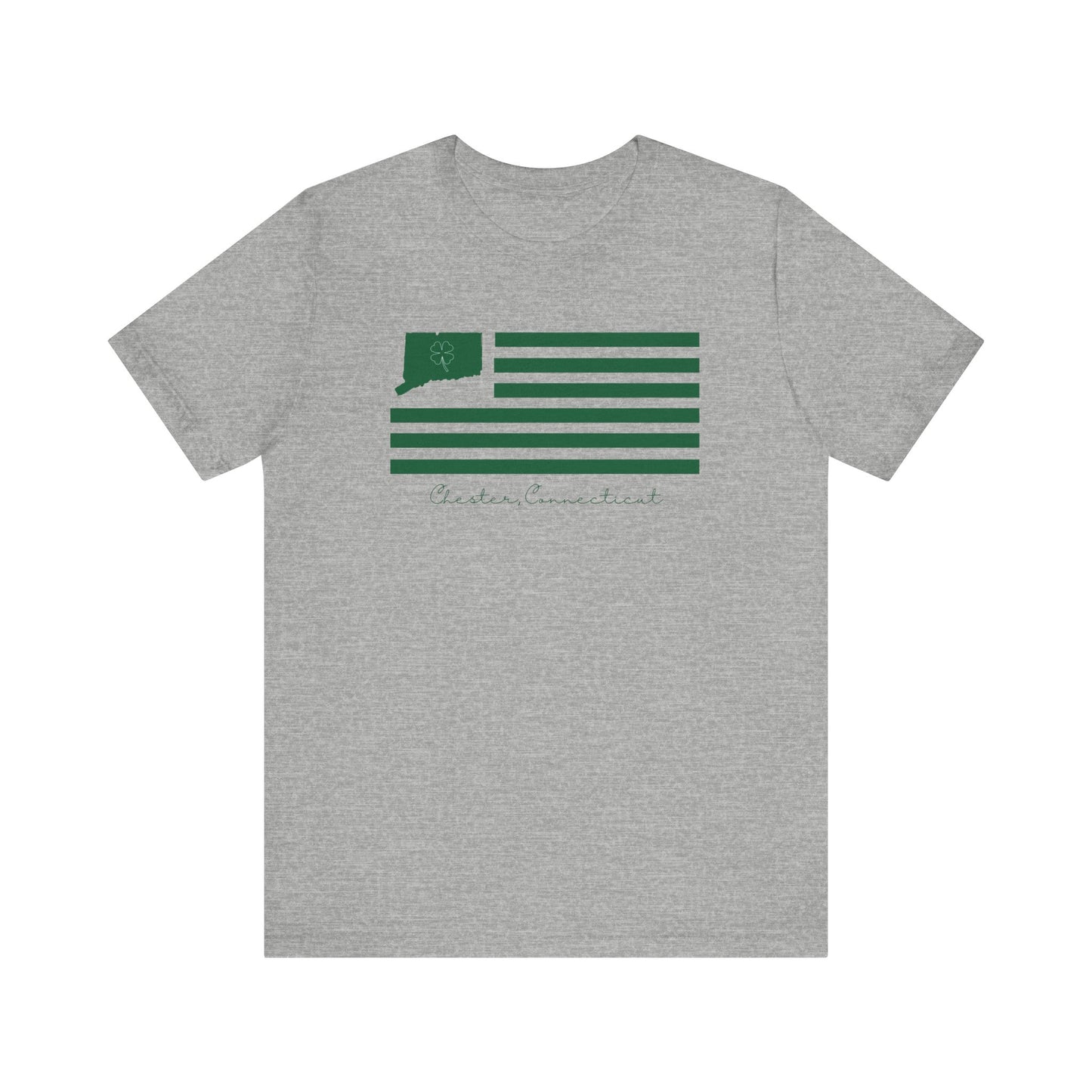 Chester Connecticut St. Patrick’s Day Flag Unisex Jersey Short Sleeve T-Shirt