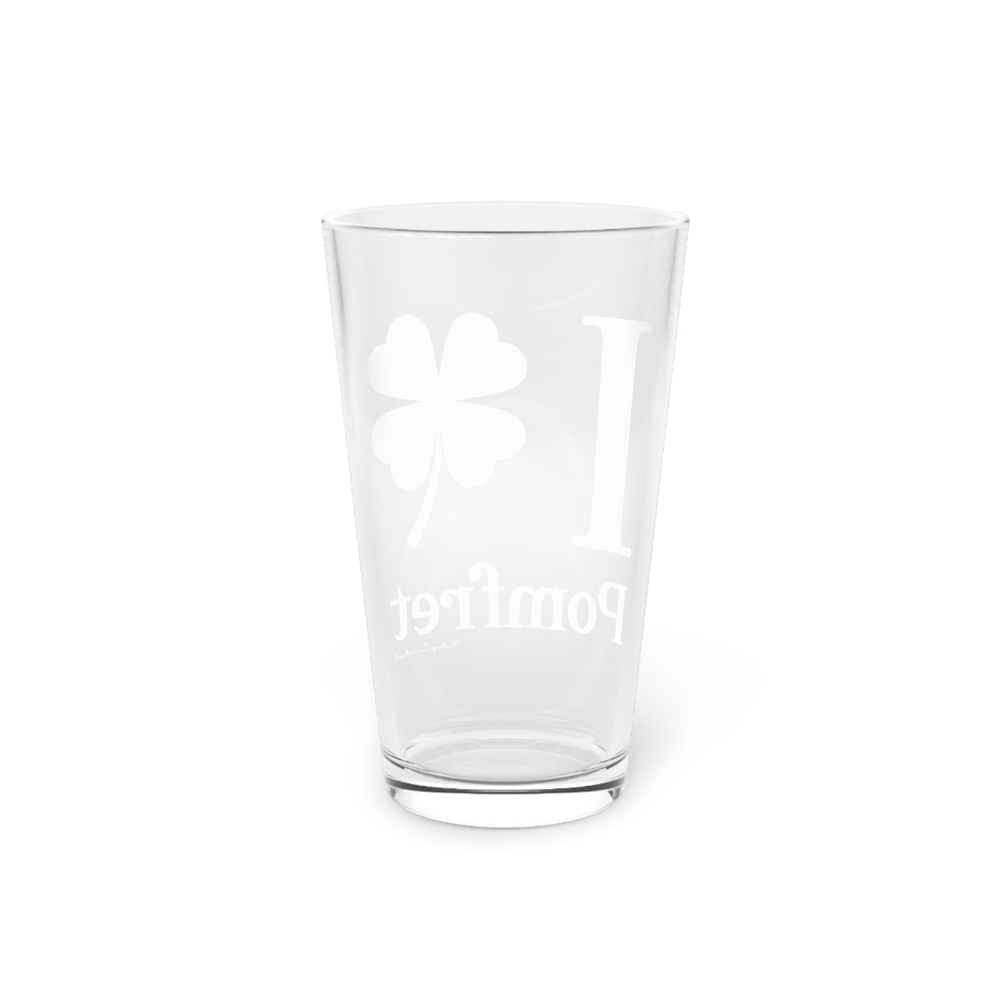 I Clover Pomfret Pint Glass, 16oz