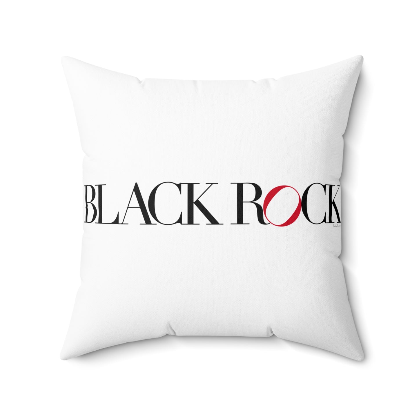 41 Tilt Black Rock Spun Polyester Square Pillow